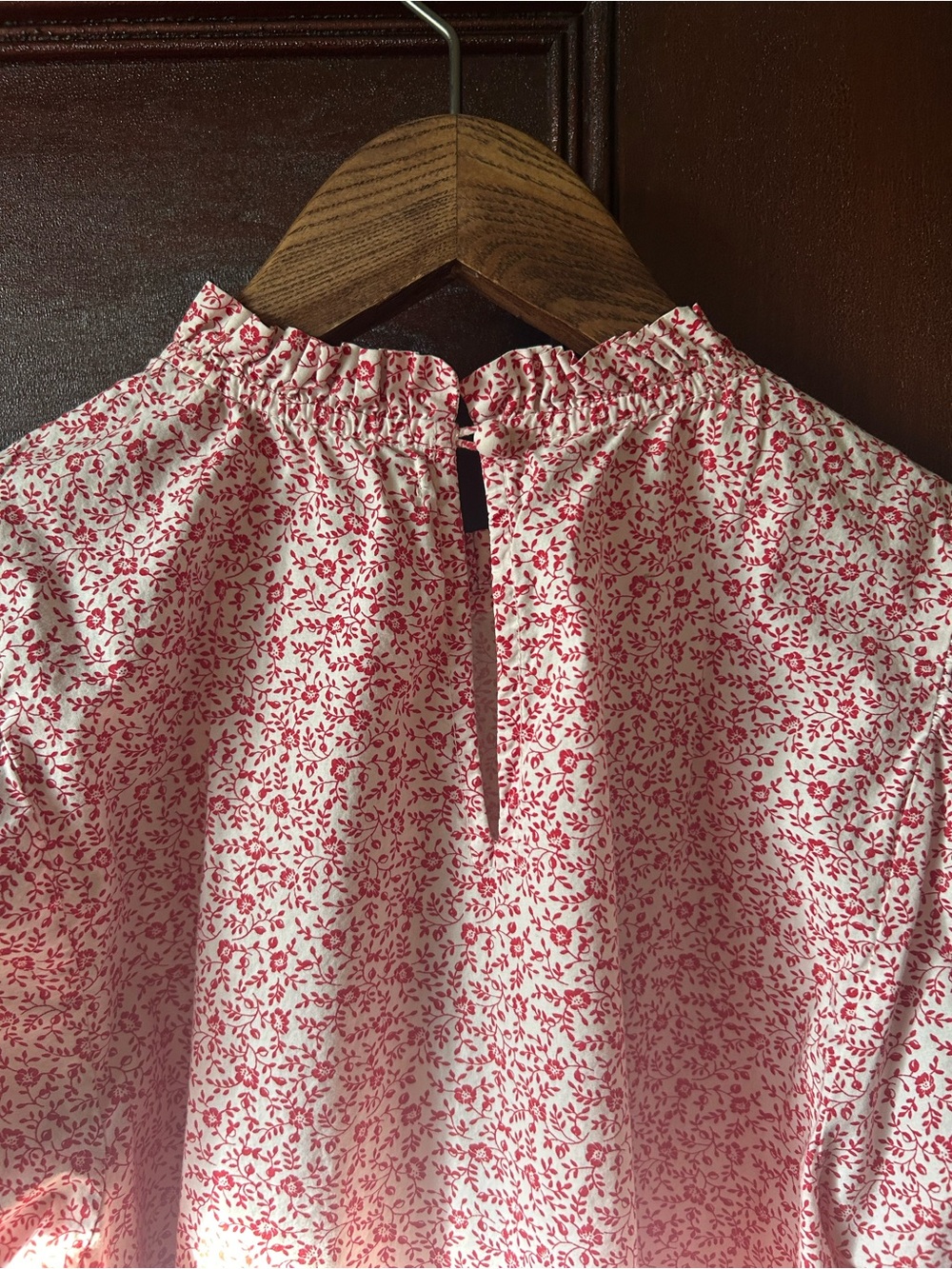 Doen Dia Puff Sleeve Midi Dress in Red Cottage Ivy Floral Size Small Cottagecore - Picture 10 of 15